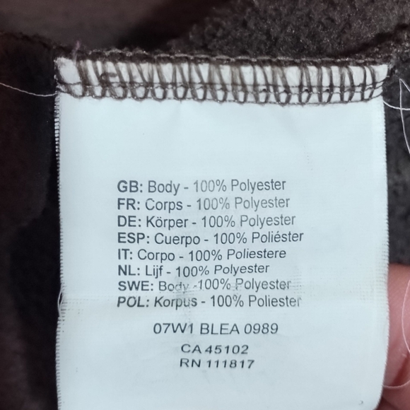 Bench Brown & Pink Zip Up Fleece Jacket Sweater Size Small - Picture 8 of 11